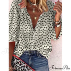 Loose Leopard Print Blouses
