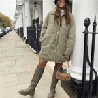 Loose Long Basic Pocket Shirt Coats