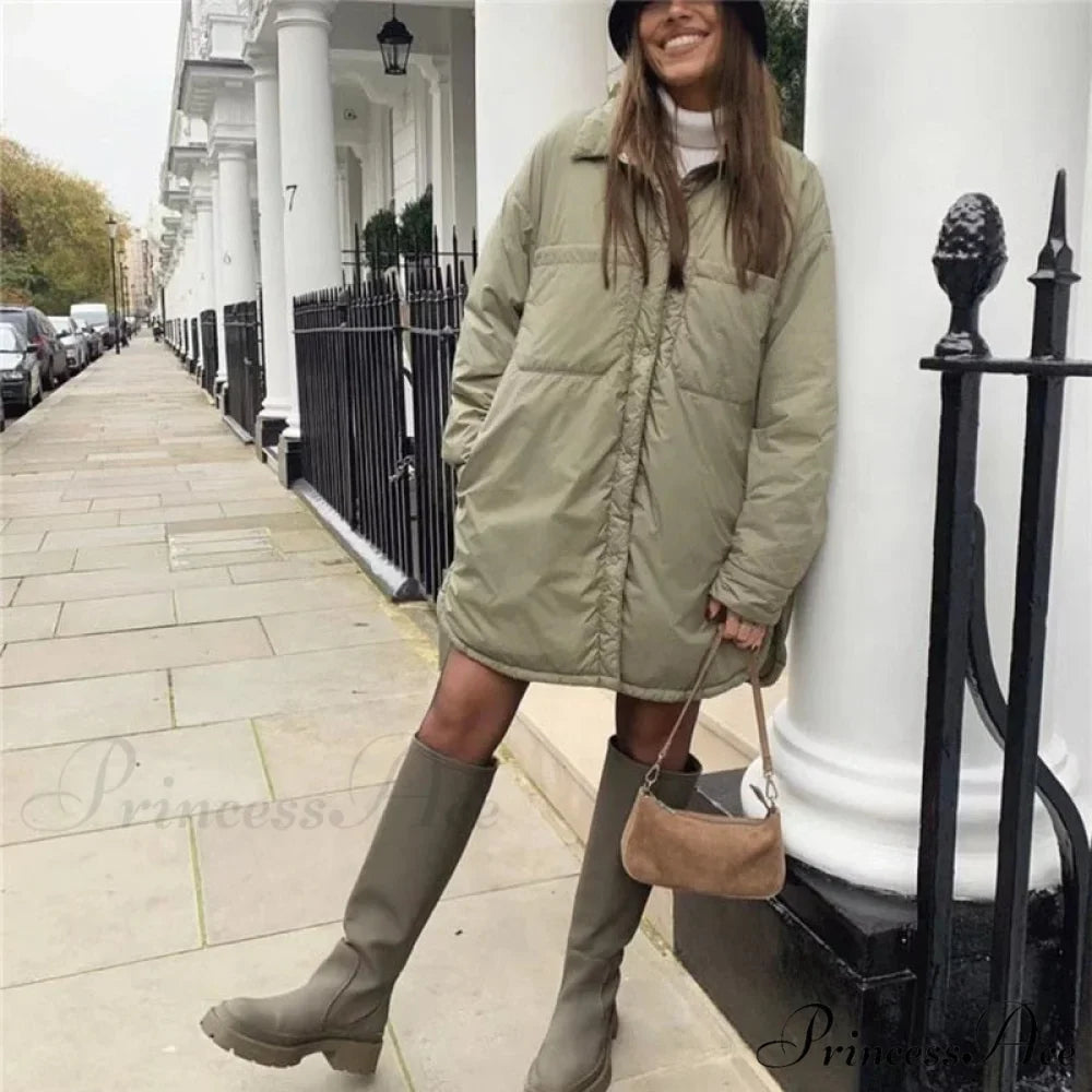 Loose Long Basic Pocket Shirt Coats