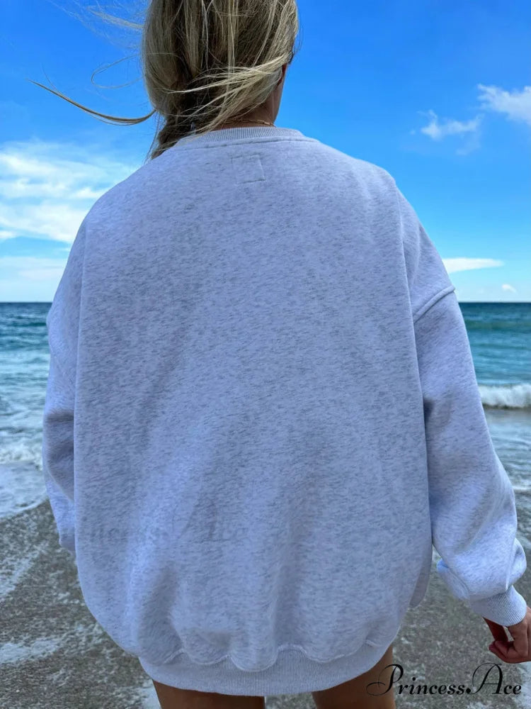 Loose Oversized Gingerbread Crew Neck Casual Christmas Hoodie