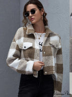 Loose Plaid Thick Coat