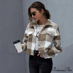 Loose Plaid Thick Coat