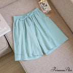 Loose Plus Size Knee Wide-leg Shorts