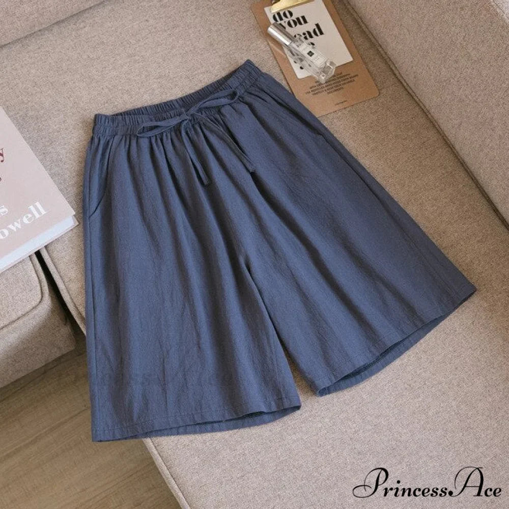 Loose Plus Size Knee Wide-leg Shorts