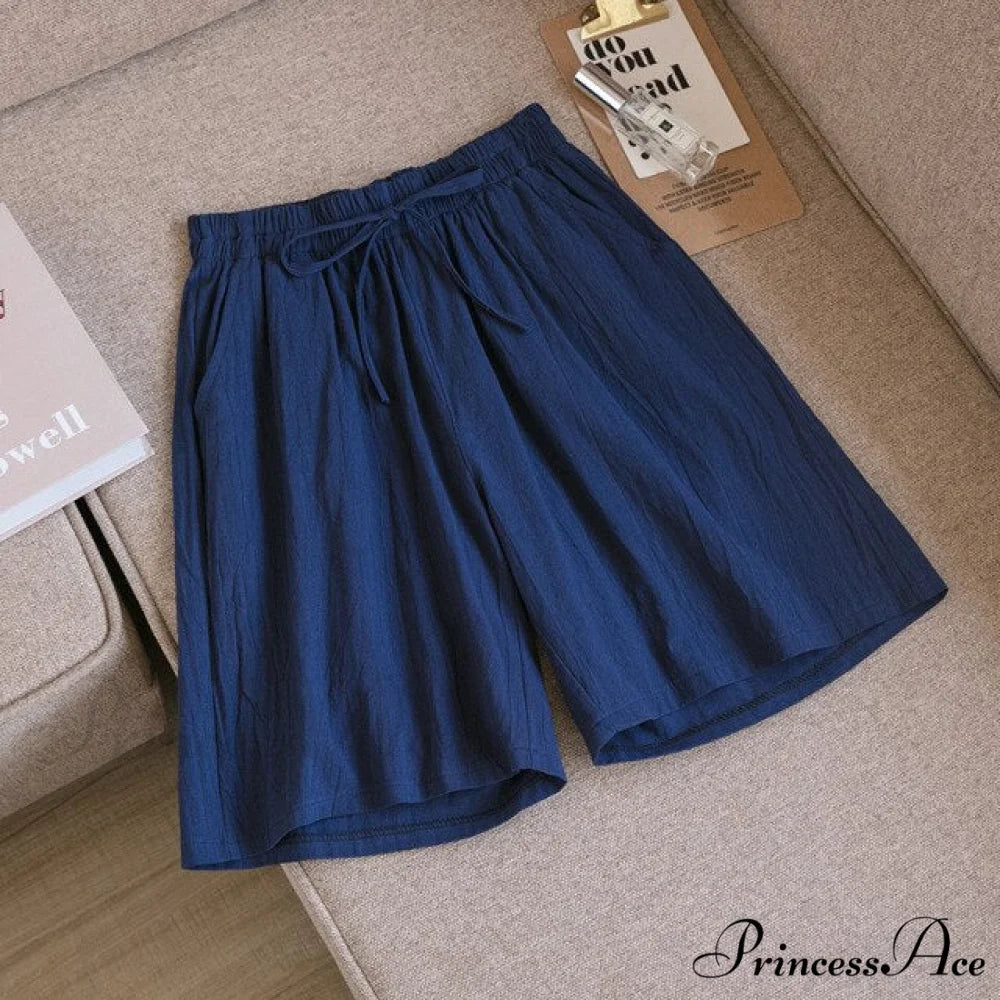 Loose Plus Size Knee Wide-leg Shorts