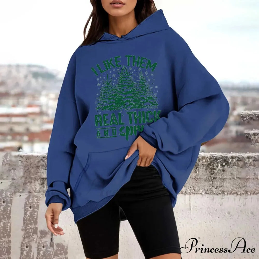 Loose Pullover Four Christmas Tree Crewneck New Autumn Christmas Hoodie