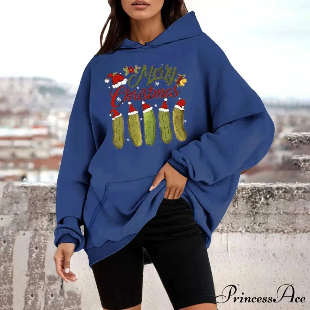 Loose Pullover Four Christmas Tree Crewneck New Autumn Christmas Hoodie