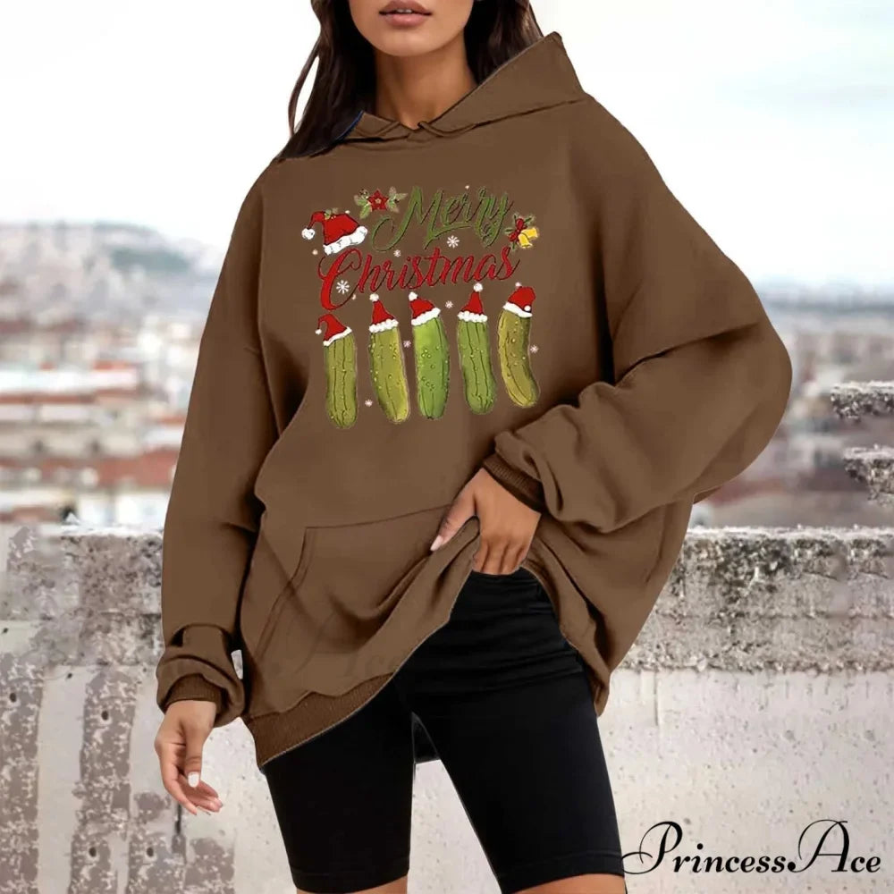 Loose Pullover Four Christmas Tree Crewneck New Autumn Christmas Hoodie