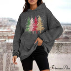 Loose Pullover Four Christmas Tree Crewneck New Autumn Christmas Hoodie