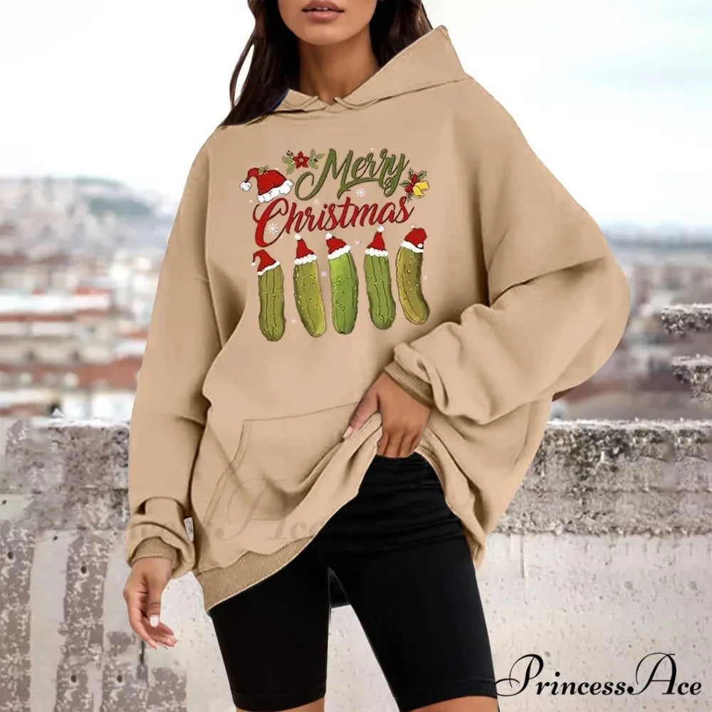 Loose Pullover Four Christmas Tree Crewneck New Autumn Christmas Hoodie