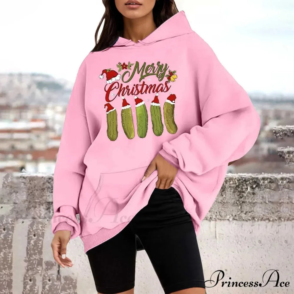 Loose Pullover Four Christmas Tree Crewneck New Autumn Christmas Hoodie