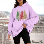 Loose Pullover Four Christmas Tree Crewneck New Autumn Christmas Hoodie