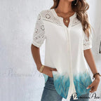 Loose Shirt Elegant Short Sleeve Blouse