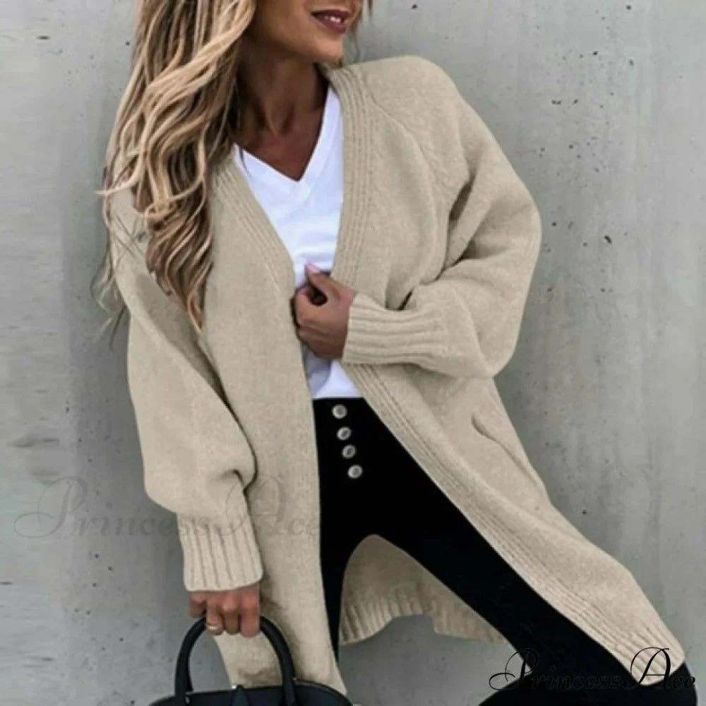 Loose Solid Casual Cardigan