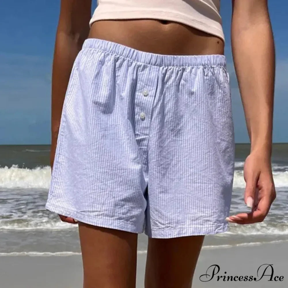 Loose Striped Retro Lounge Short