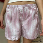 Loose Striped Retro Lounge Short