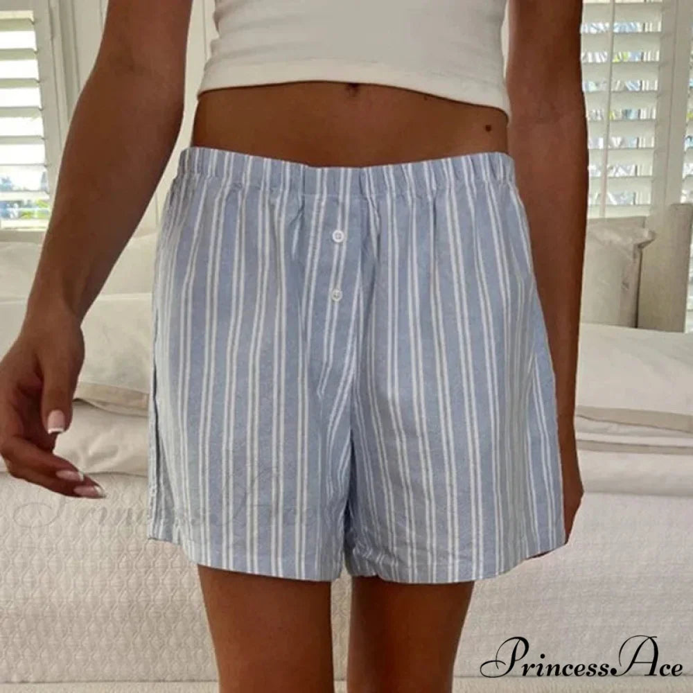 Loose Striped Retro Lounge Short