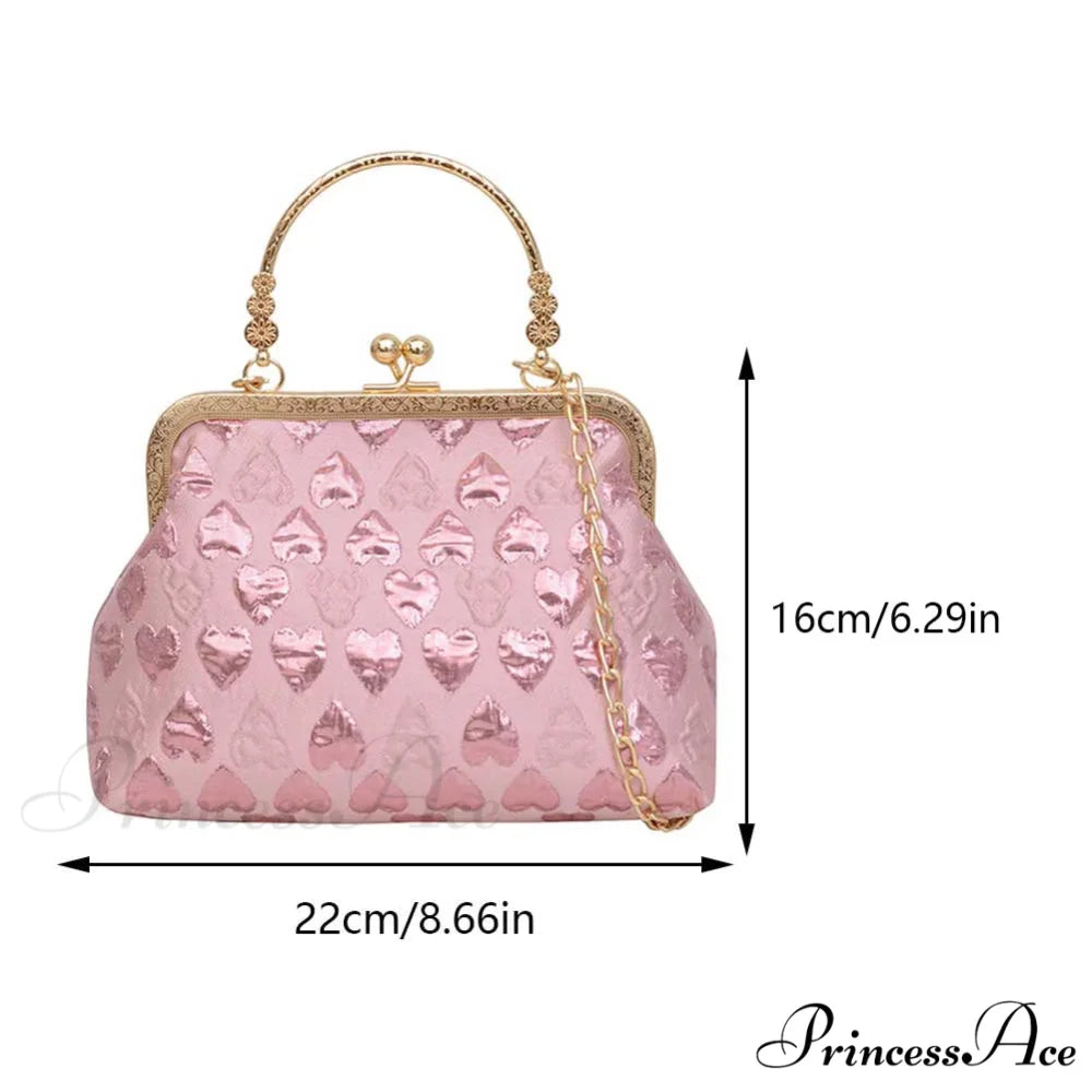 Love Design Chic Evening Clutch Chain Crossbody Bag