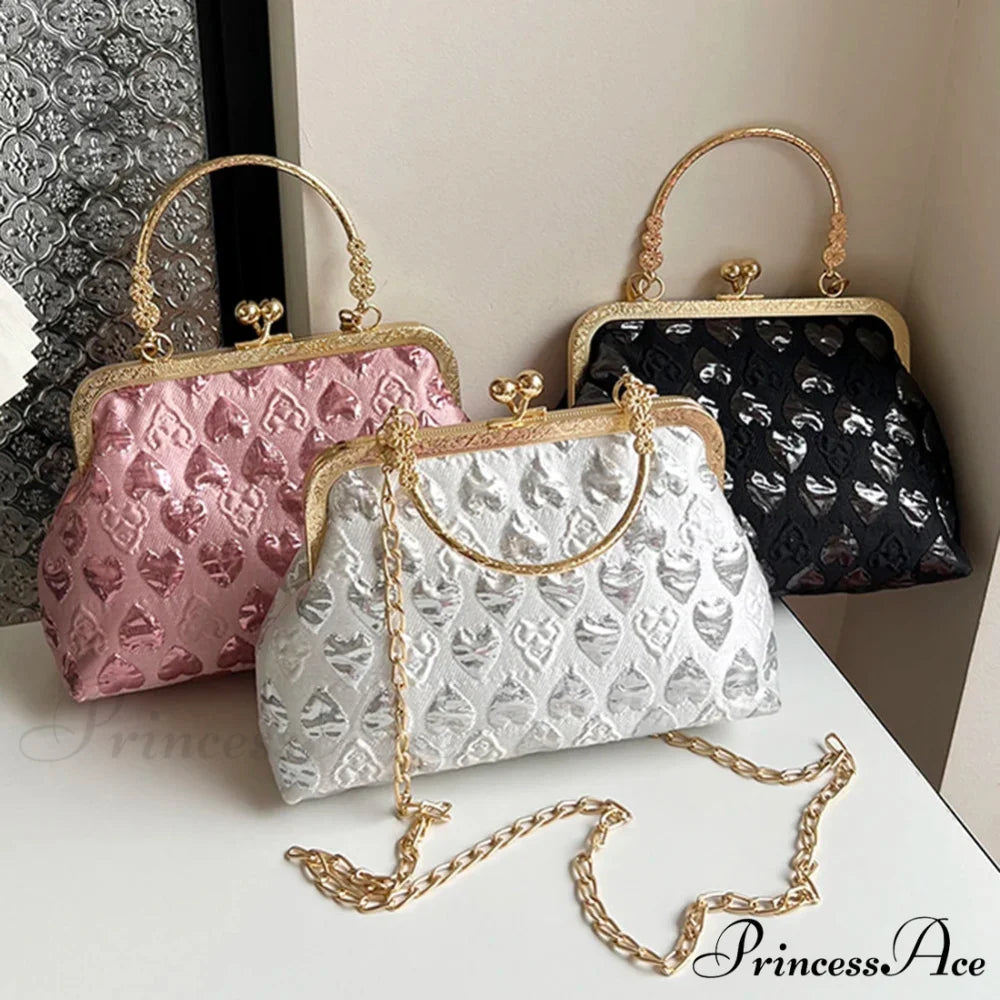 Love Design Chic Evening Clutch Chain Crossbody Bag