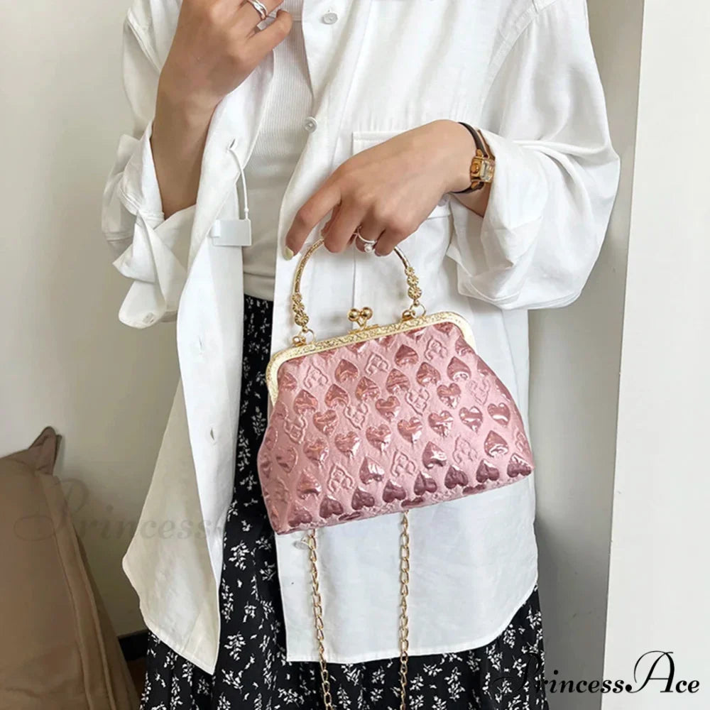 Love Design Chic Evening Clutch Chain Crossbody Bag