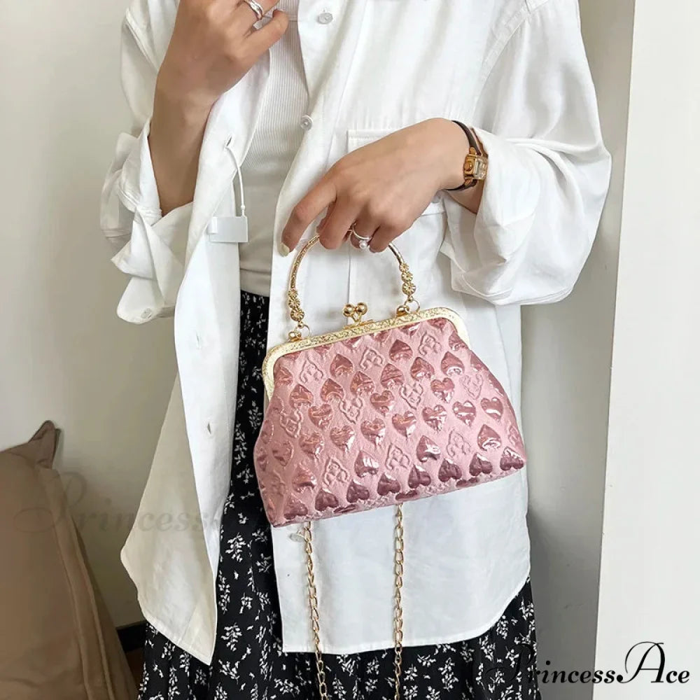 Love Design Chic Evening Clutch Chain Crossbody Bag