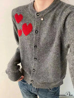 Love Print Vintage Sweet Cardigan
