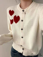 Love Print Vintage Sweet Cardigan