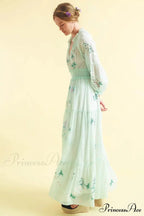 Low-cut Long Sleeve Informal Dress