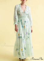 Low-cut Long Sleeve Informal Dress