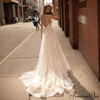 Low-cut Neckline Sleeveless Mermaid Bridal Gown
