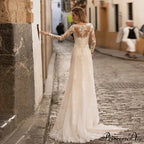 Low Plunging Backless Transparent Bridal Gown