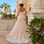 Low Plunging Scoop Back Wedding Gown