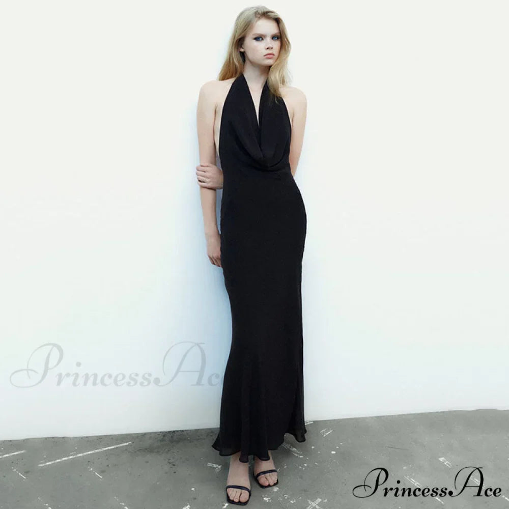 Luna Halter Stylish A-Line Formal Dress