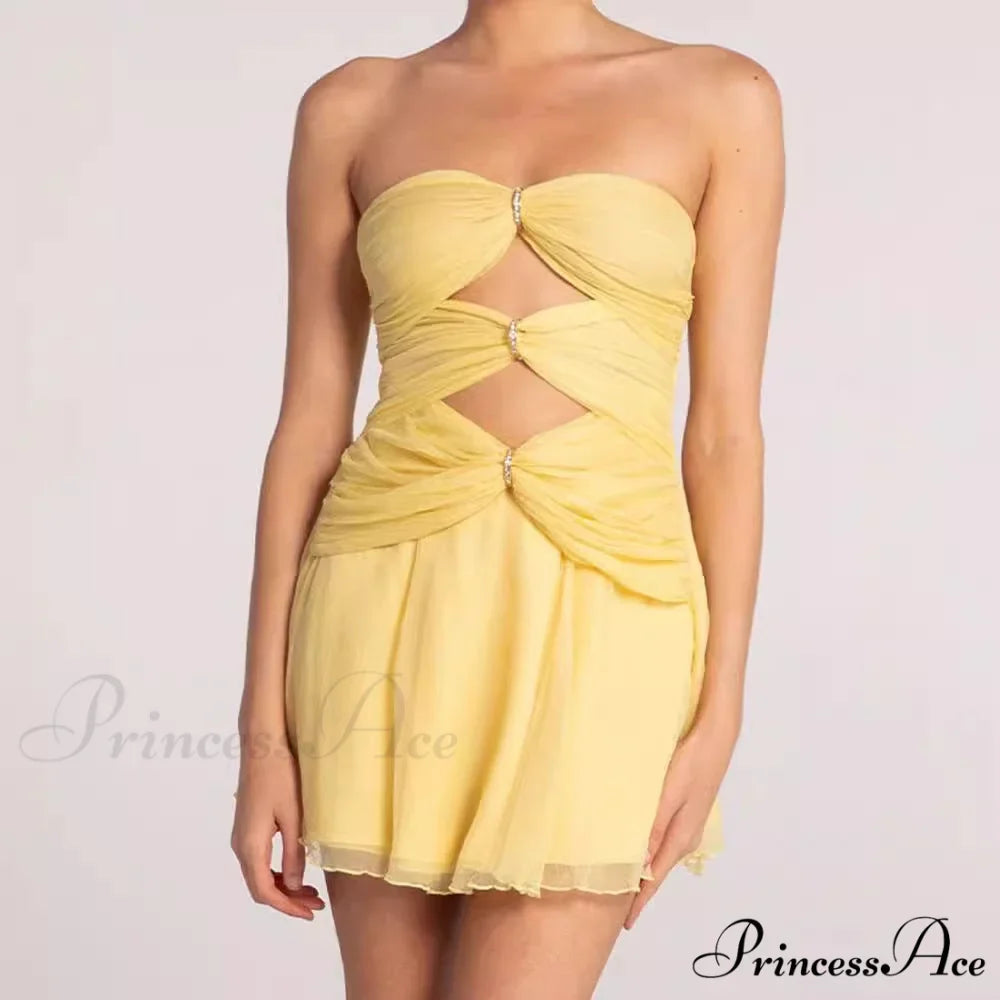 Luxurious Hollow Tube Bandage Prom Dress