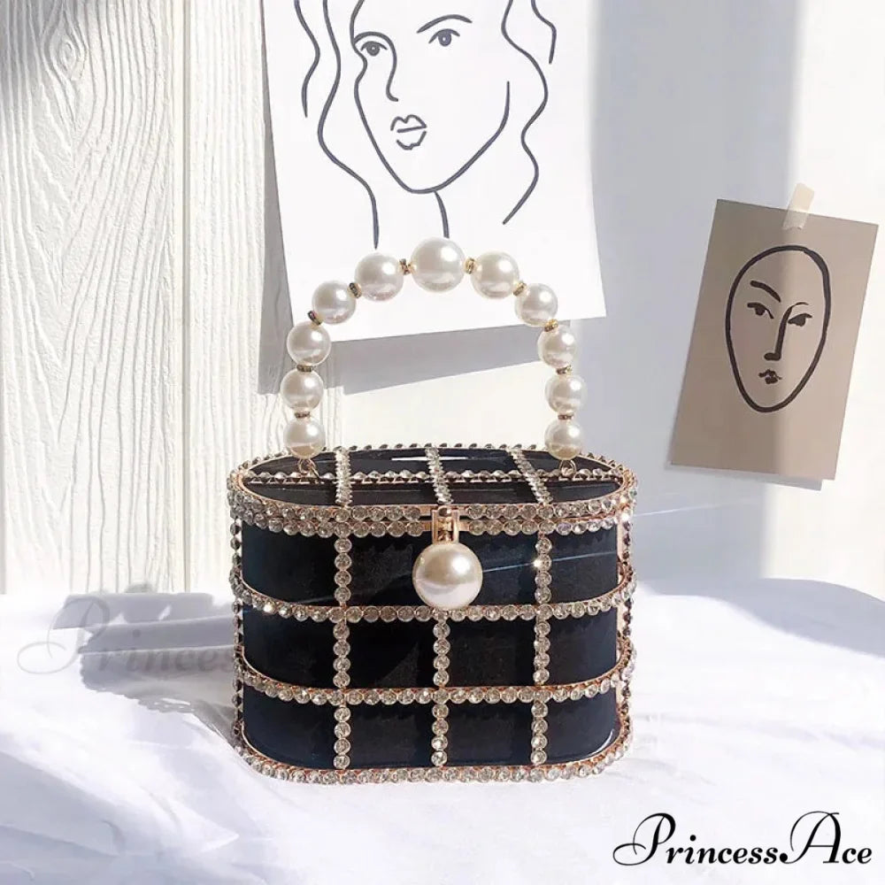 Luxurious Pearls Beaded Wedding Party Evening Bag