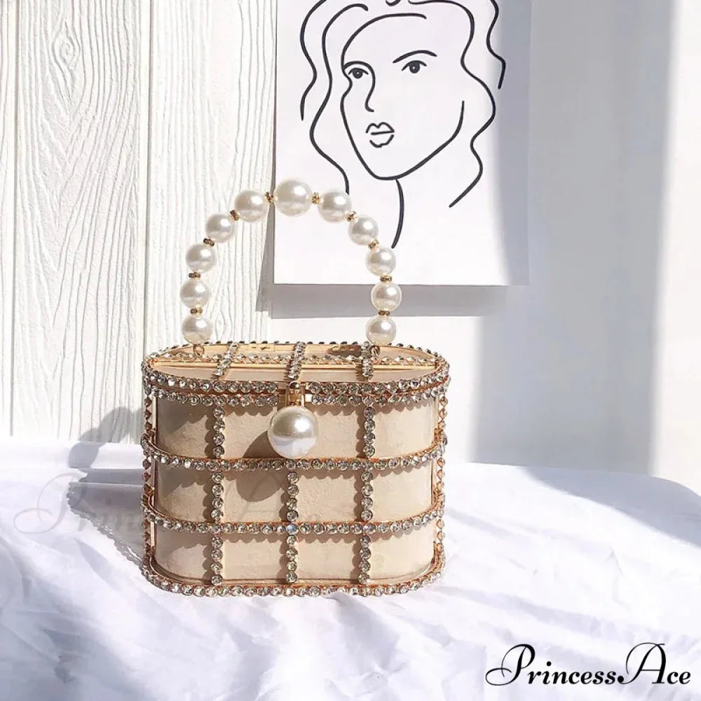 Luxurious Pearls Beaded Wedding Party Evening Bag