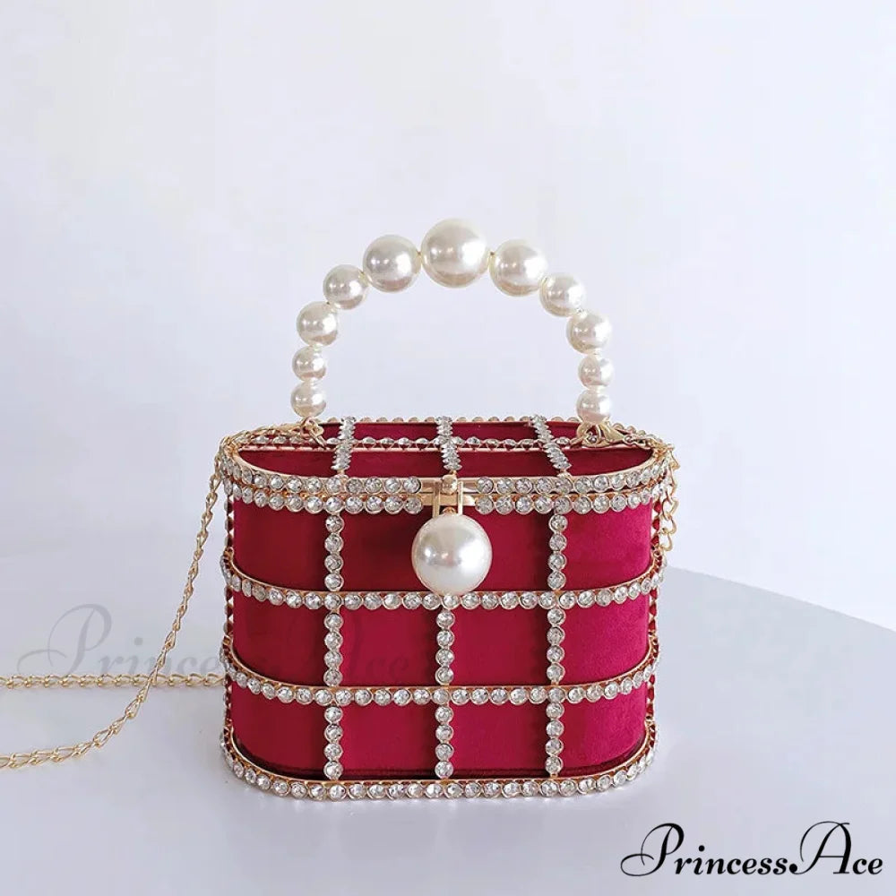 Luxurious Pearls Beaded Wedding Party Evening Bag