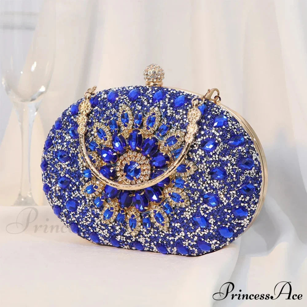 Luxurious Sparkling Crystal Clutch Evening Wedding Party Purse