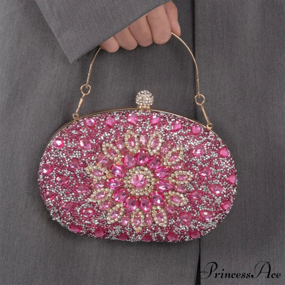Luxurious Sparkling Crystal Clutch Evening Wedding Party Purse