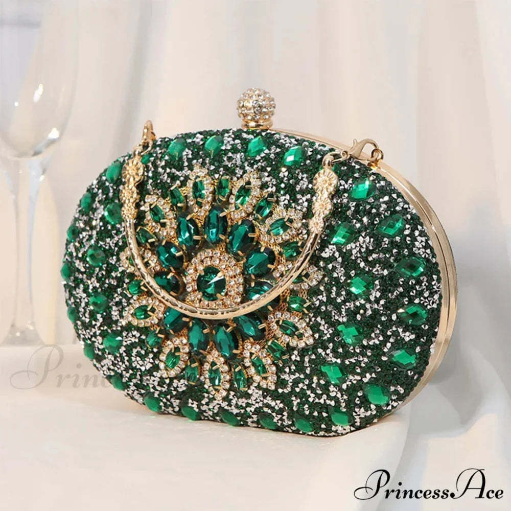 Luxurious Sparkling Crystal Clutch Evening Wedding Party Purse