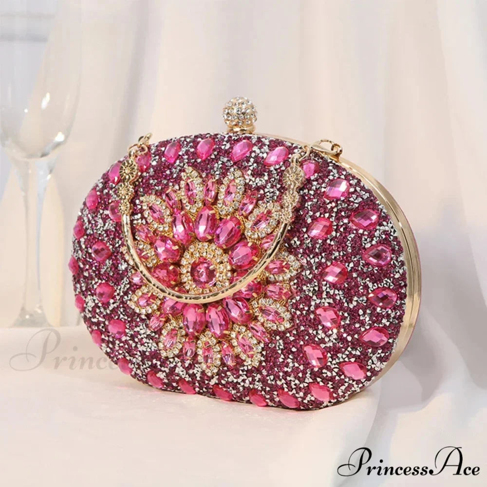 Luxurious Sparkling Crystal Clutch Evening Wedding Party Purse