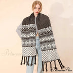 Luxury Plaid Cashmere Long Bandana Pashmina Scarf for Women