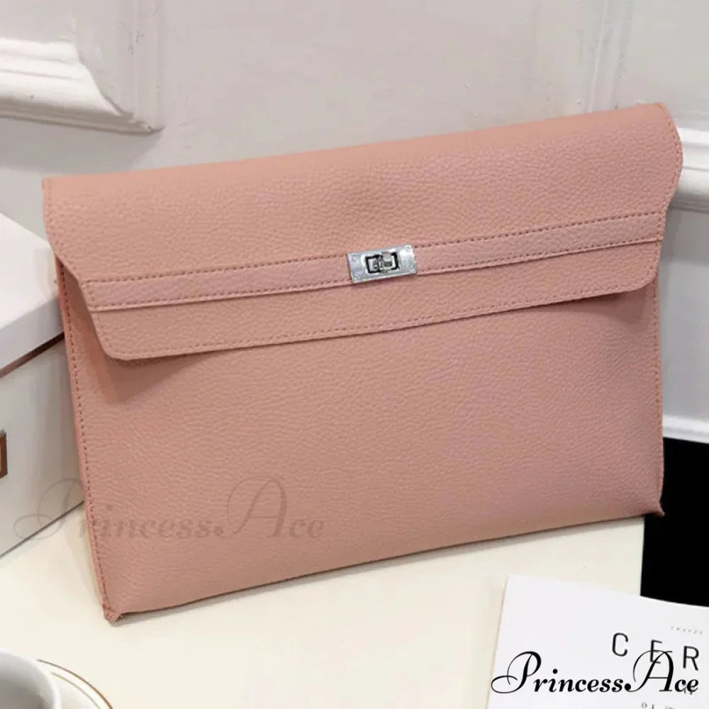 Lychee Design PU Leather Envelope Clutch