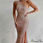 Lyla Formal One Charming Shoulder Sequin Dress