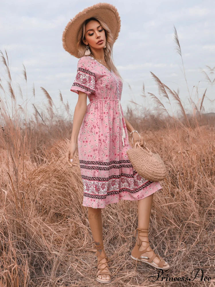 Lynette for Short-sleeve Mini Gown Women