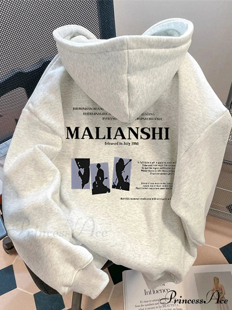 Main Street Correspondence Print Urban Music Hoodie