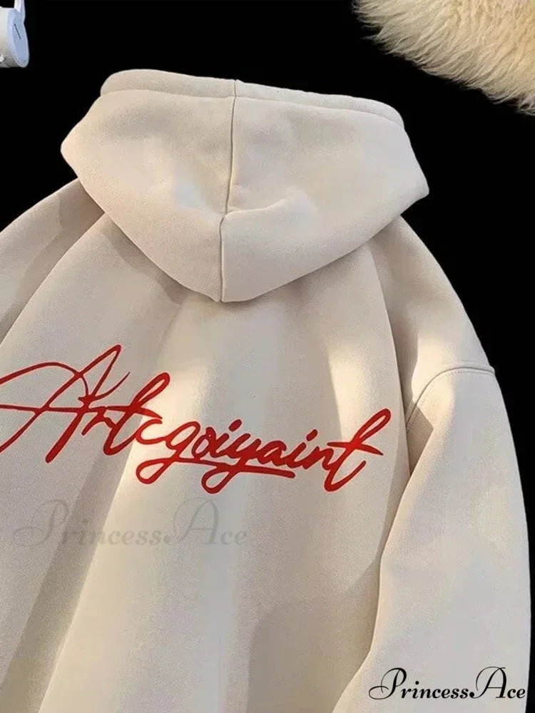 Main Street Correspondence Printed Generously Sized Hoodie