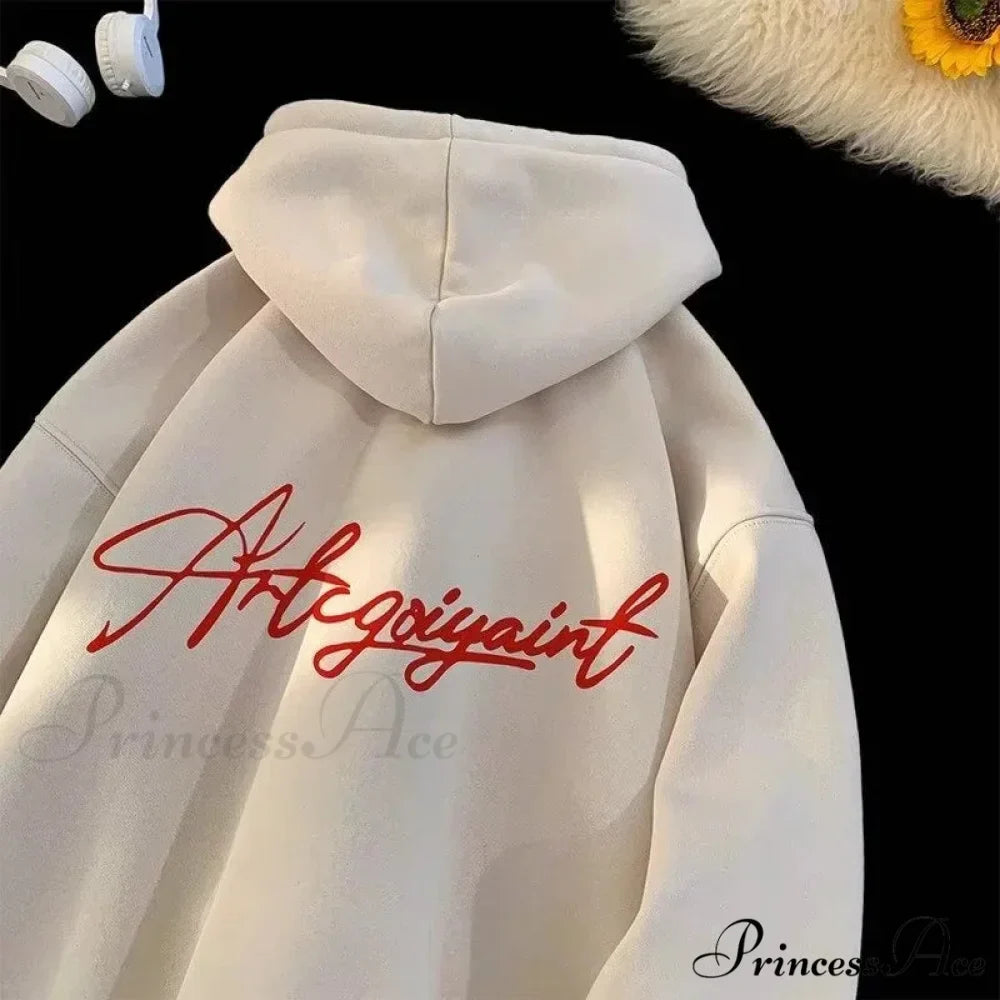 Main Street Correspondence Printed Generously Sized Hoodie