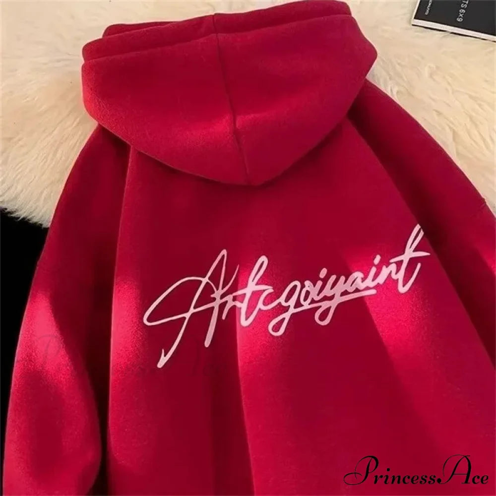 Main Street Correspondence Printed Generously Sized Hoodie