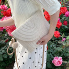 Maize Sheath Interlace Straw Pouch Wristlet